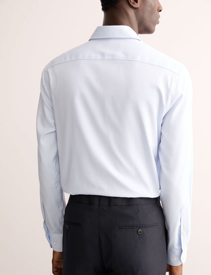 Tailored Fit Lüks Pamuklu Dokulu Gömlek