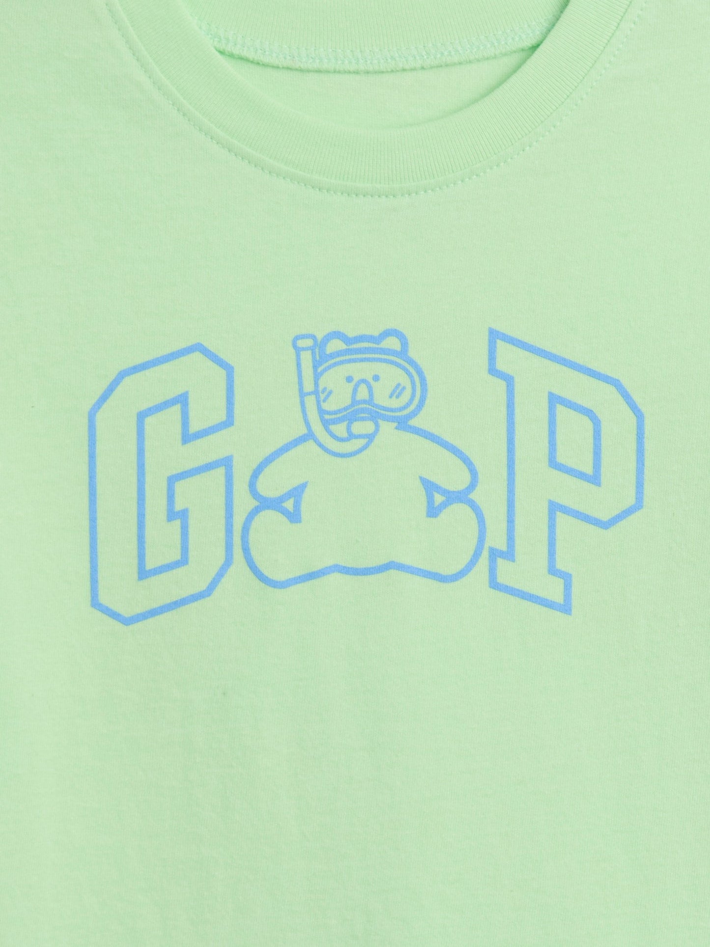 Açık Yeşil Grafik Baskılı T-shirt