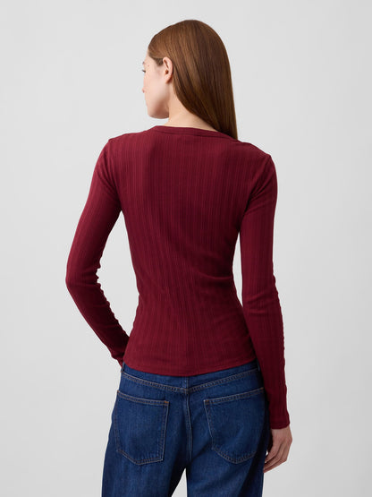 Bordo Essential Fitiili Pointelle T-shirt