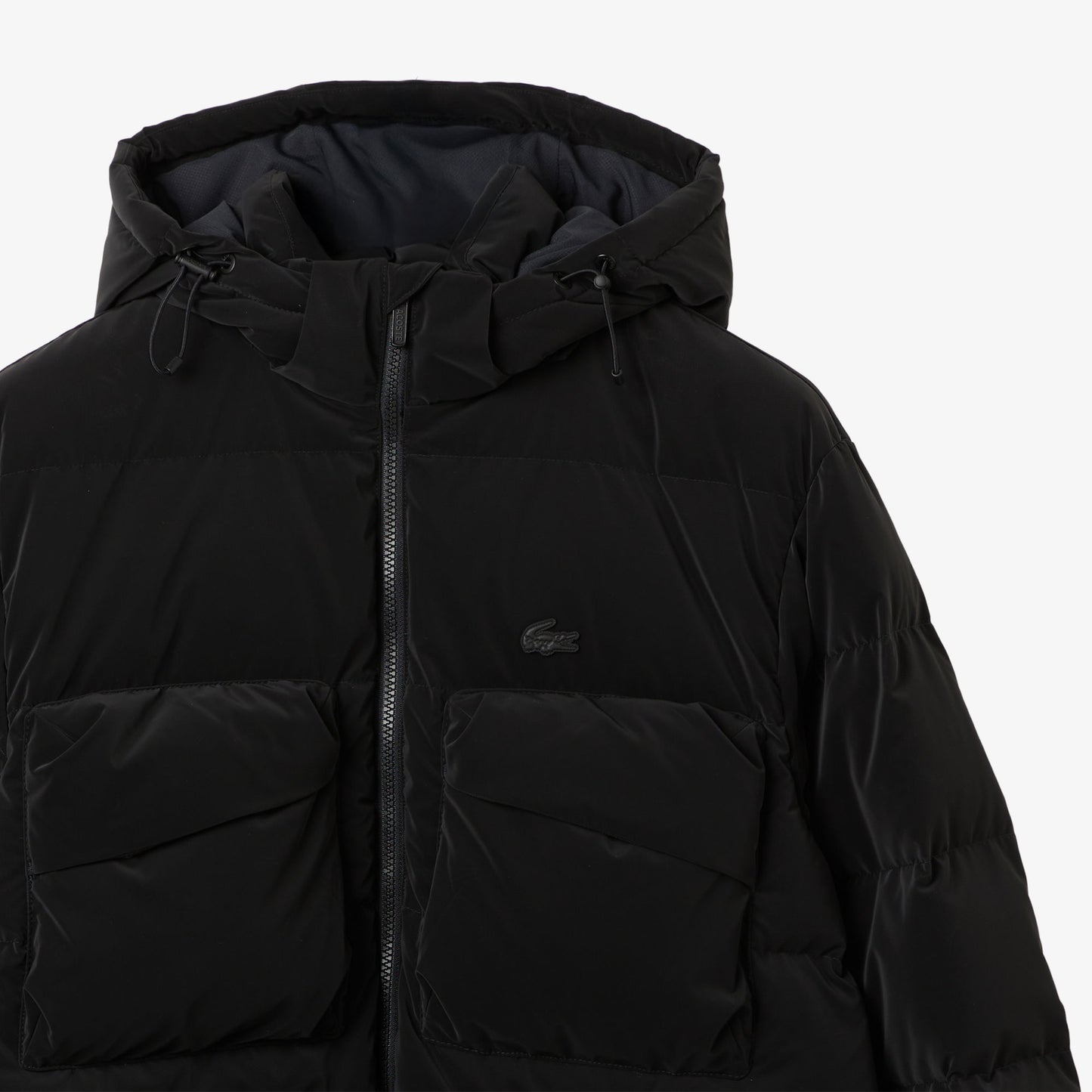 Lacoste Erkek Kapüşonlu Siyah Mont