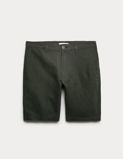 Keten Karışımlı Chino Şort
