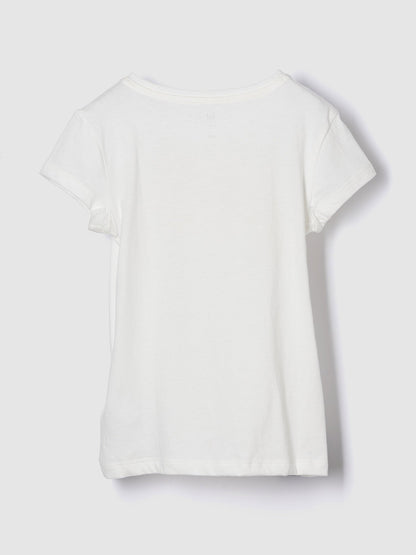 Açık Mavi Grafik Baskılı T-shirt