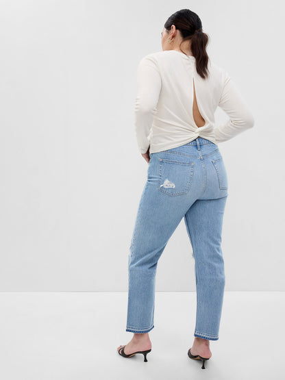 Mavi High Rise Cheeky Straight Washwell™ Jean Pantolon