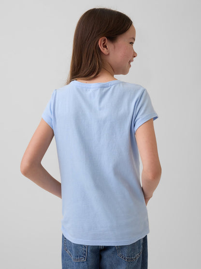 Açık Mavi Grafik Baskılı T-shirt (2’li)