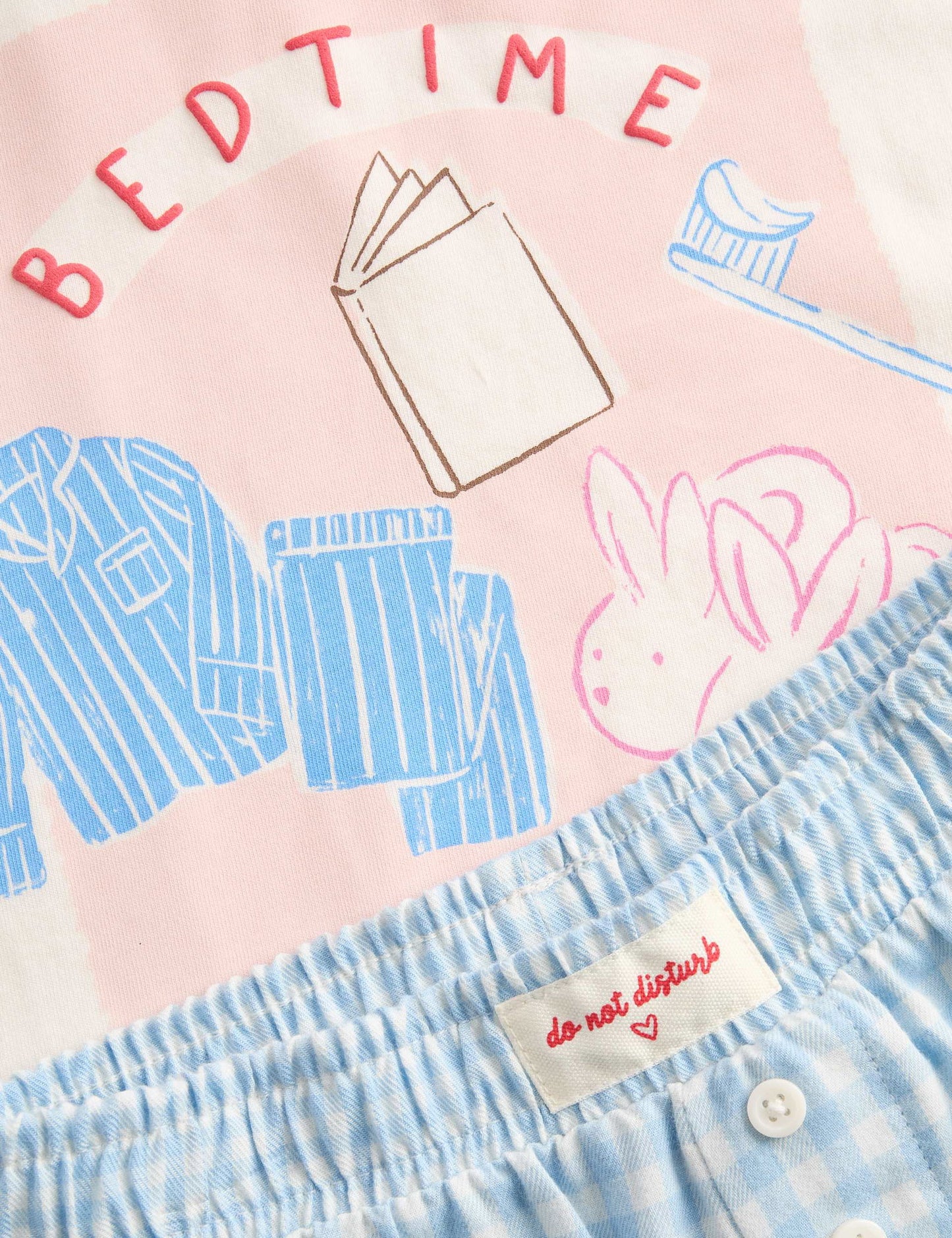 Saf Pamuklu Bedtime Club Baskılı Pijama Takımı (1-8 Yaş)