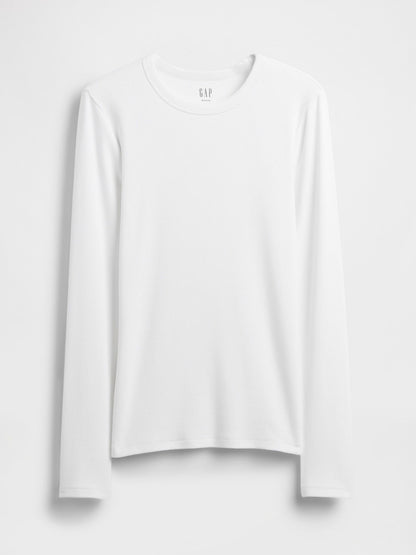Beyaz Modern Shrunken T-shirt