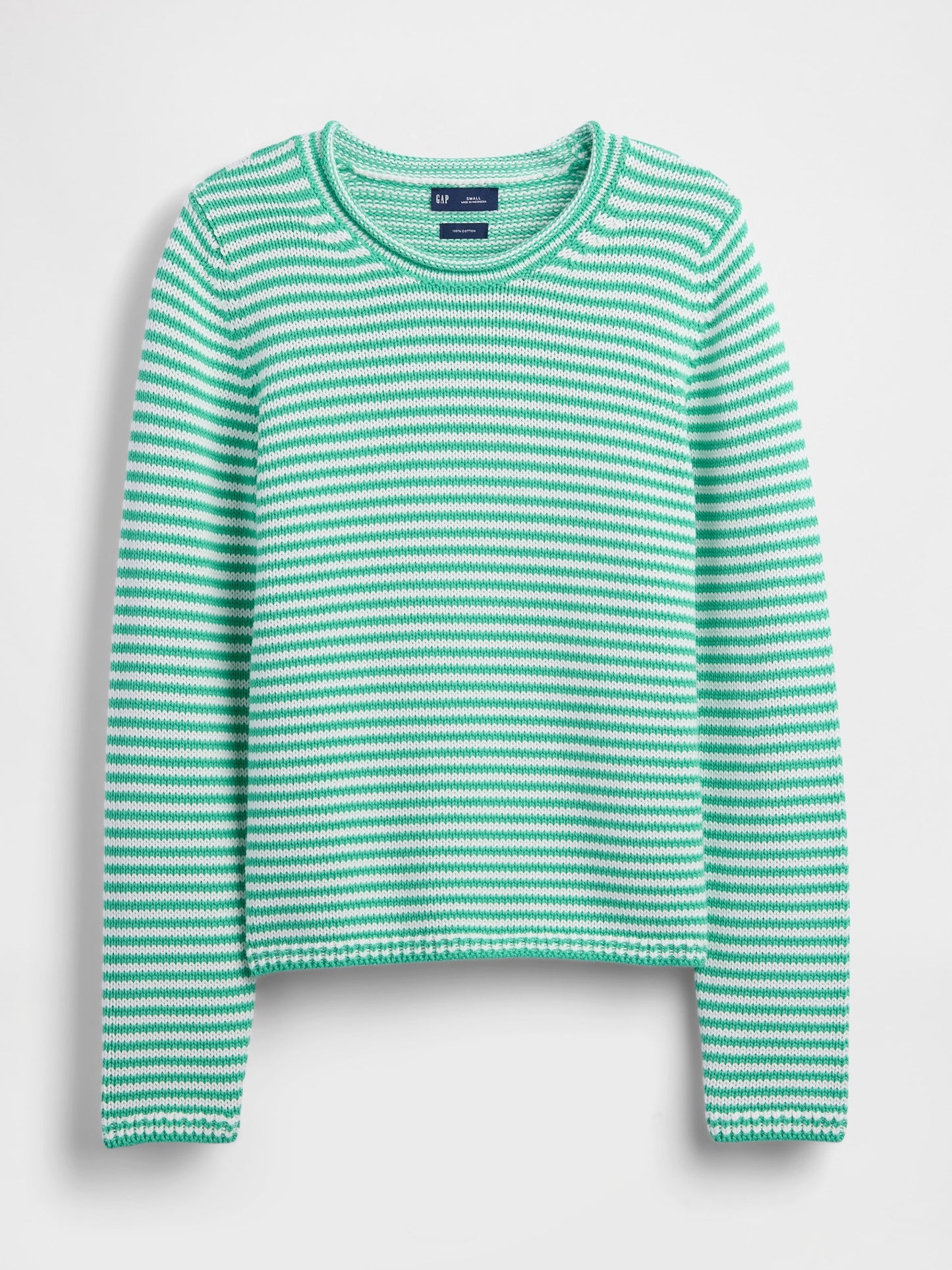 Açık Yeşil 100% Pamuk Rollneck Kazak