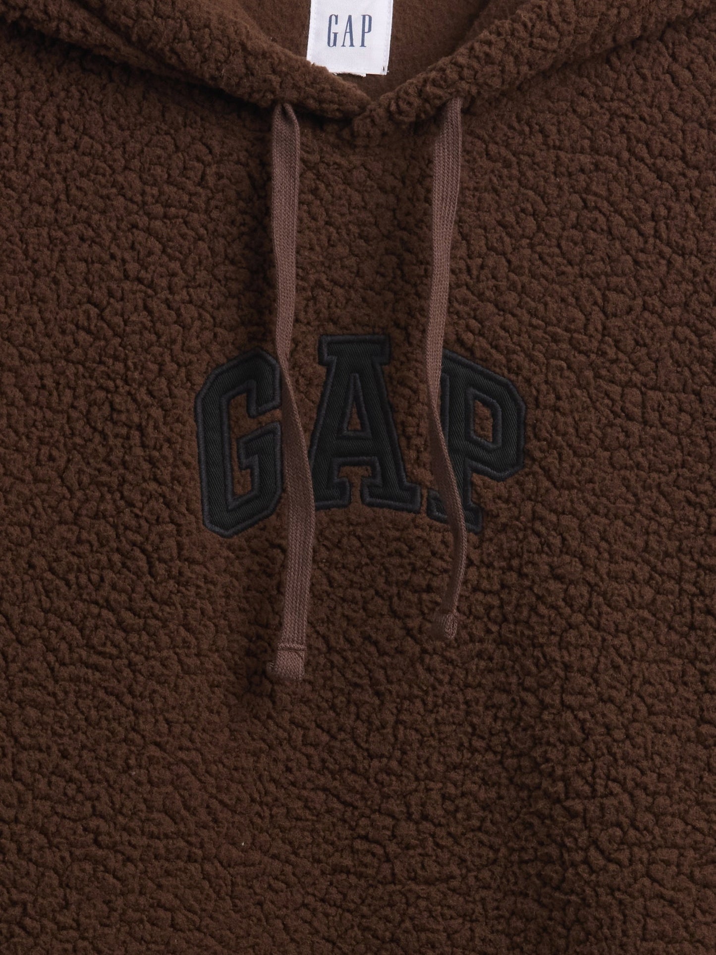Kahverengi Relaxed Gap Logo Sherpa Knit Sweatshirt