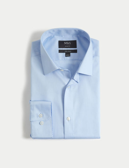 Saf Pamuklu Slim Fit Gömlek