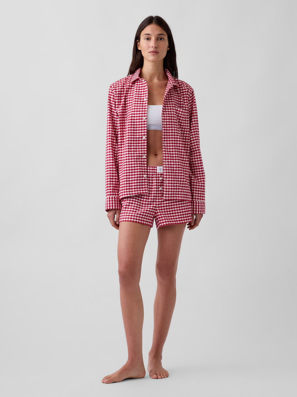 Kırmızı Softest Flannel Boxer Şort Pijama Altı