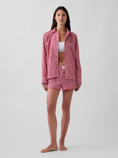 Kırmızı Softest Flannel Boxer Şort Pijama Altı