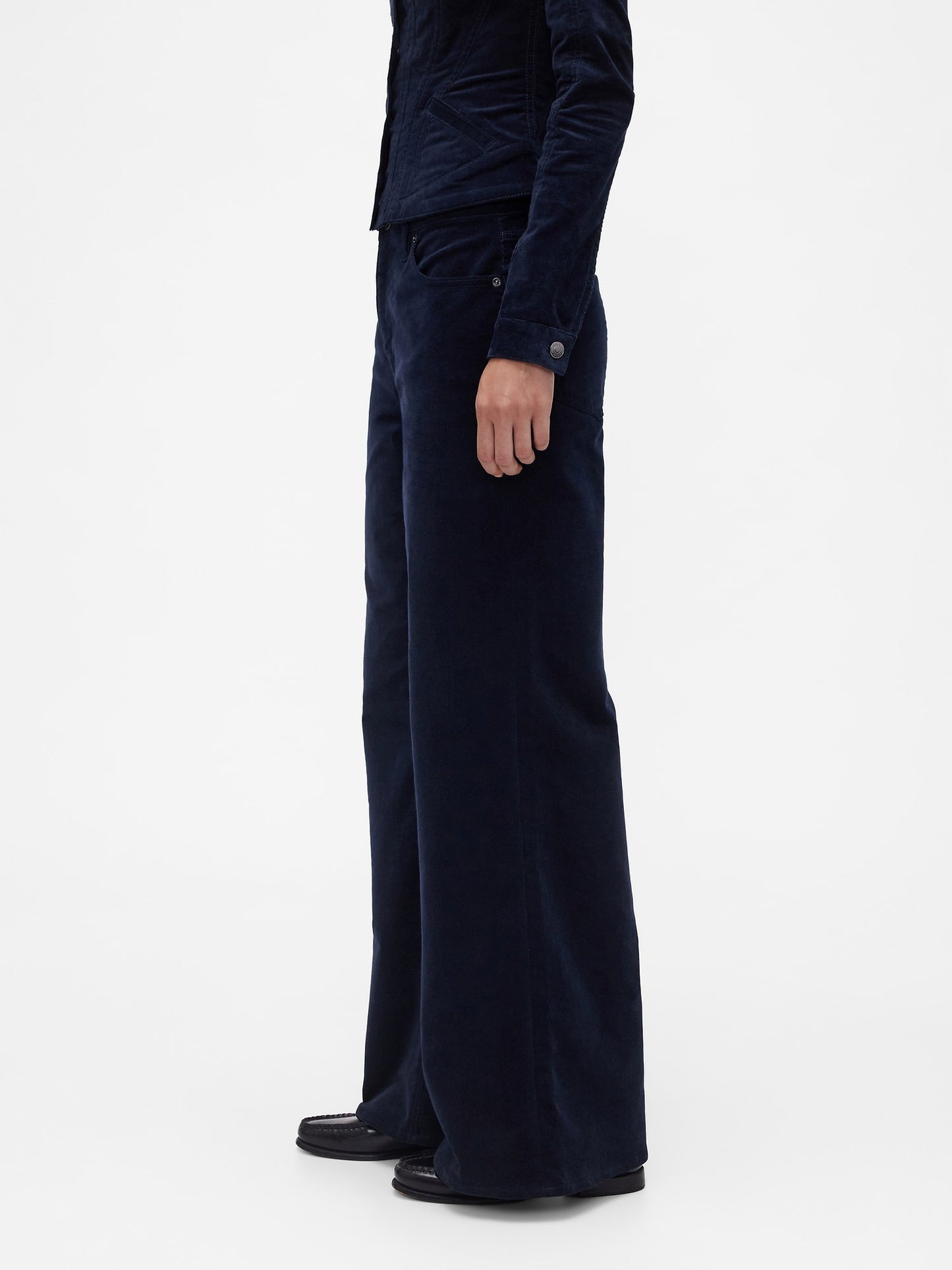Lacivert Gapstudio Low Rise Corduroy Wide-leg Pantolon