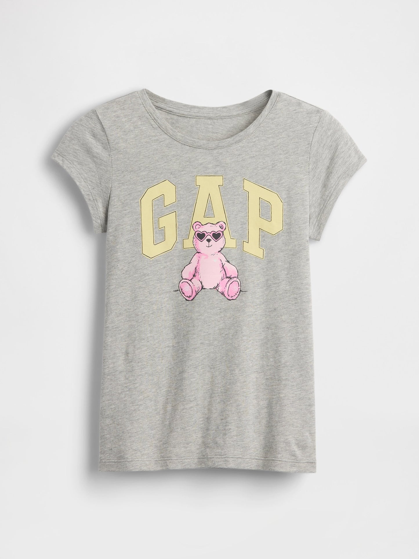 Açık Gri Grafik Baskılı T-shirt