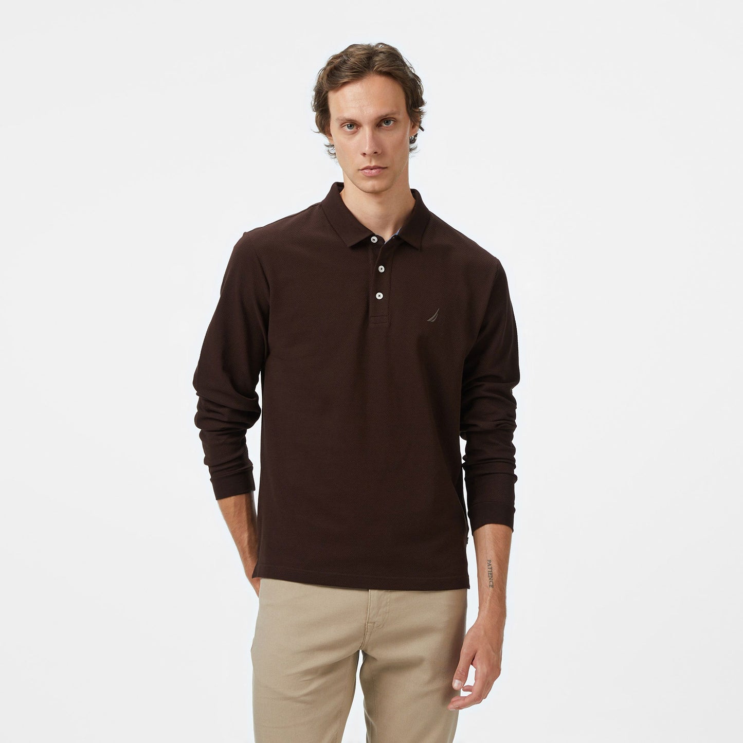 Nautica Erkek Kahverengi Classic Fit Polo