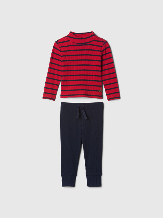 Kırmızı Fitilli Balıkçı Yaka Outfit Set