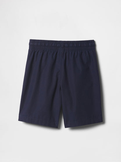 Lacivert Poplin Pull-on Şort