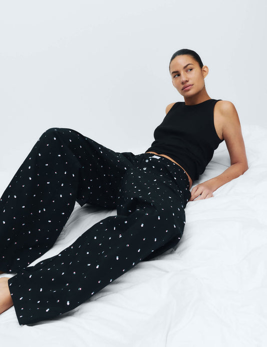 Çiçek Desenli Pijama Altı