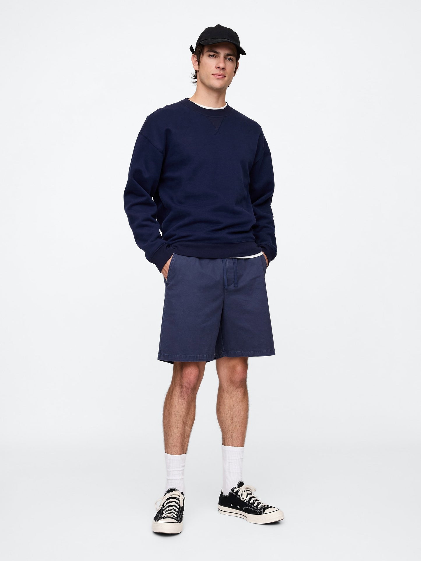Lacivert Twill Şort