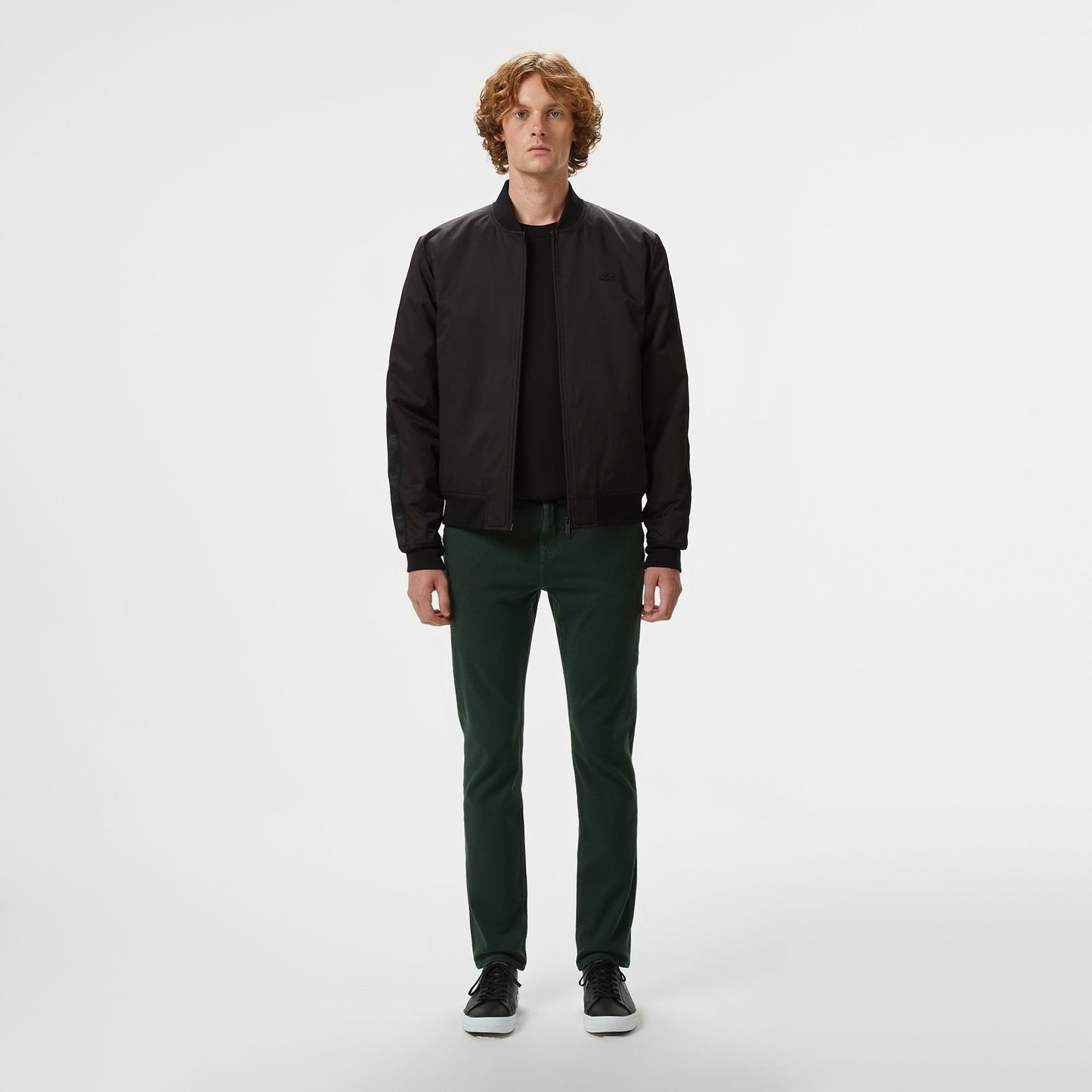 Lacoste Erkek Dik Yaka Siyah Bomber Ceket