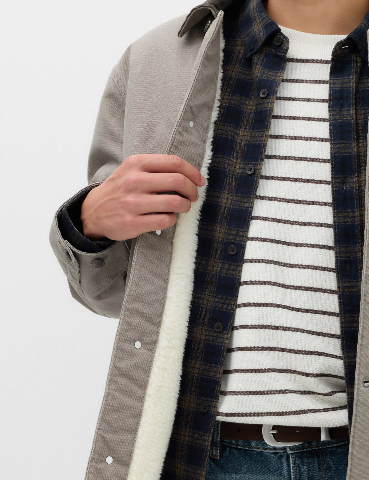 Peluş Astarlı Denim Barn Ceket