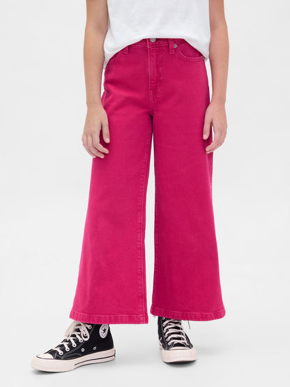 Pembe High Rise Stride Wide-leg Ankle Jean Pantolon