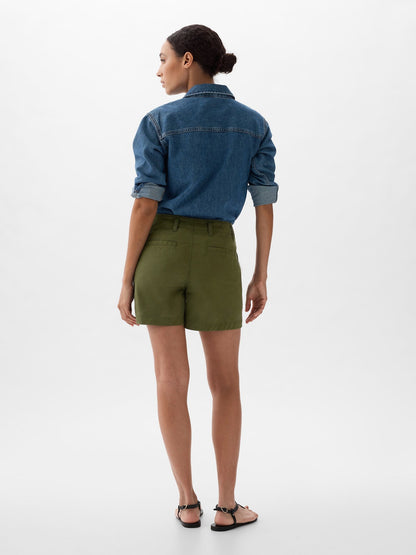 Haki Mid Rise Downtown Khaki Şort