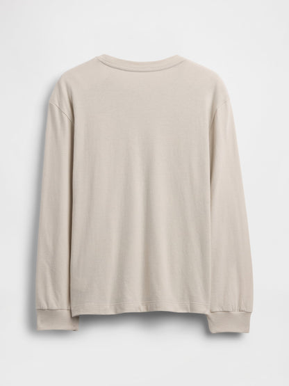 Gri Relaxed Grafik Baskılı T-shirt