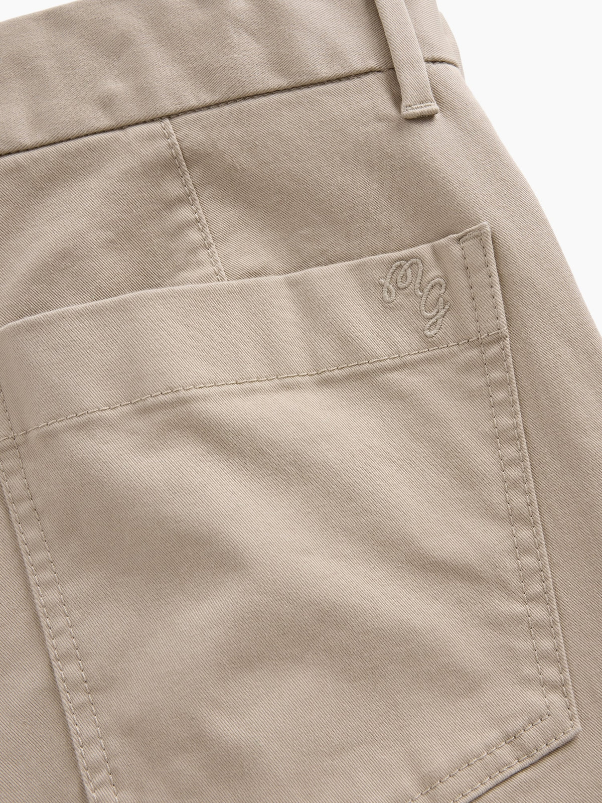 Bej Gap × Malbon Pileli Baggy Khaki Pantolon