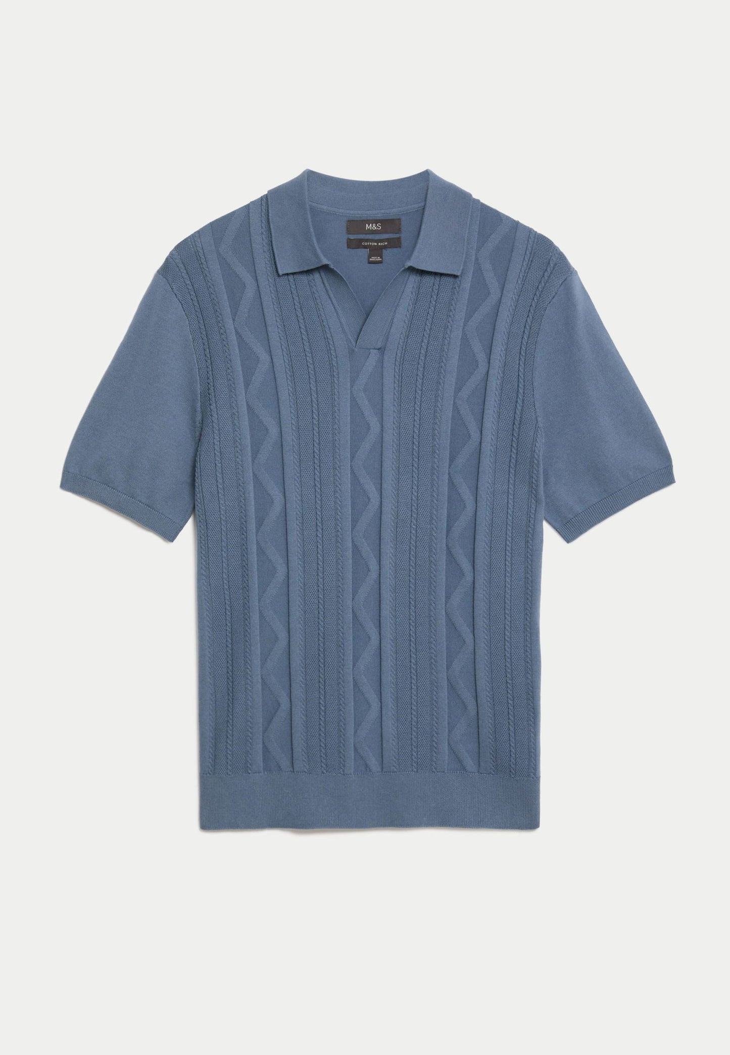 Kısa Kollu Örme Polo Yaka T-shirt