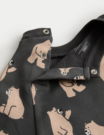 Pamuklu Desenli Pijama Takımı