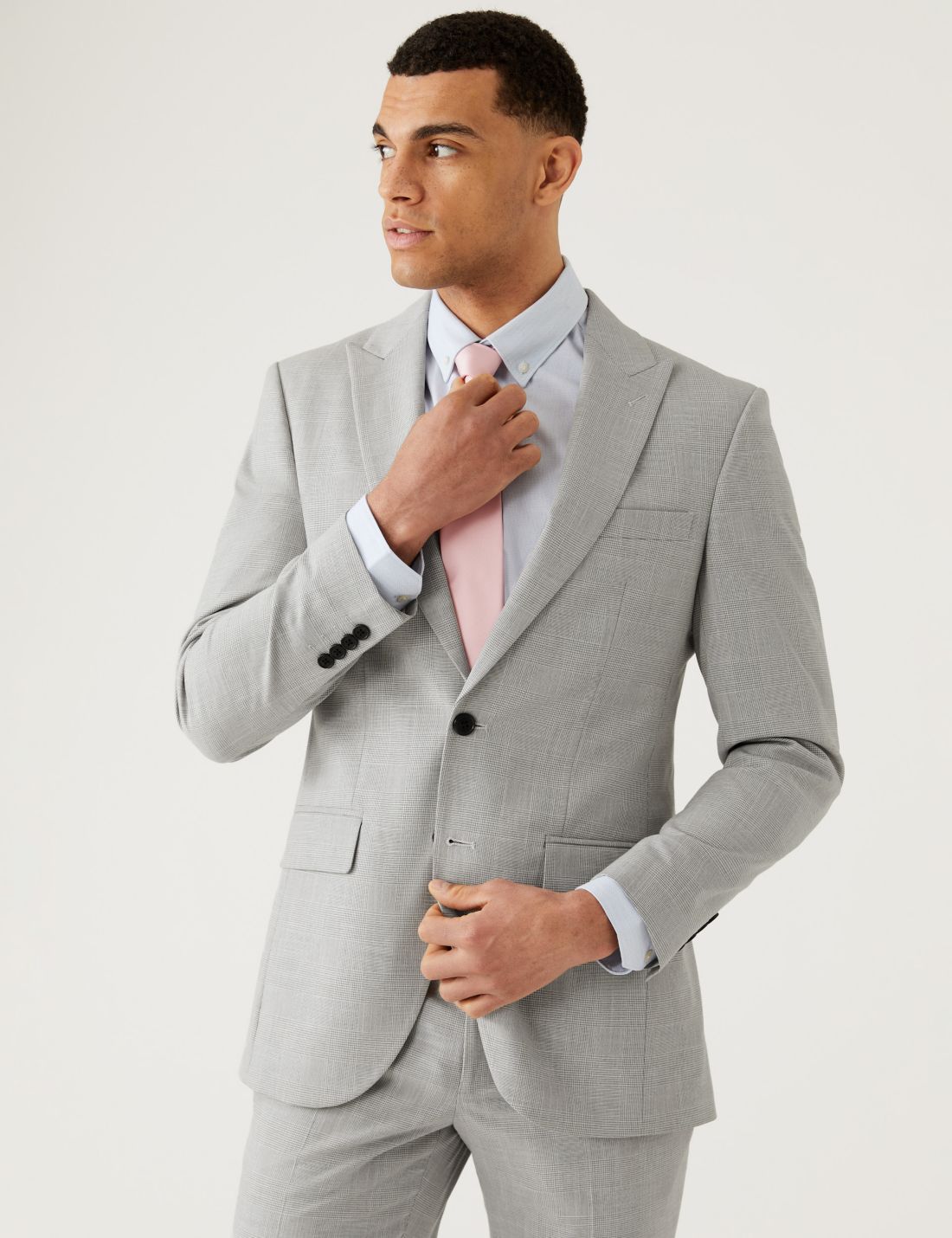 Slim Fit Ekose Desenli Ceket
