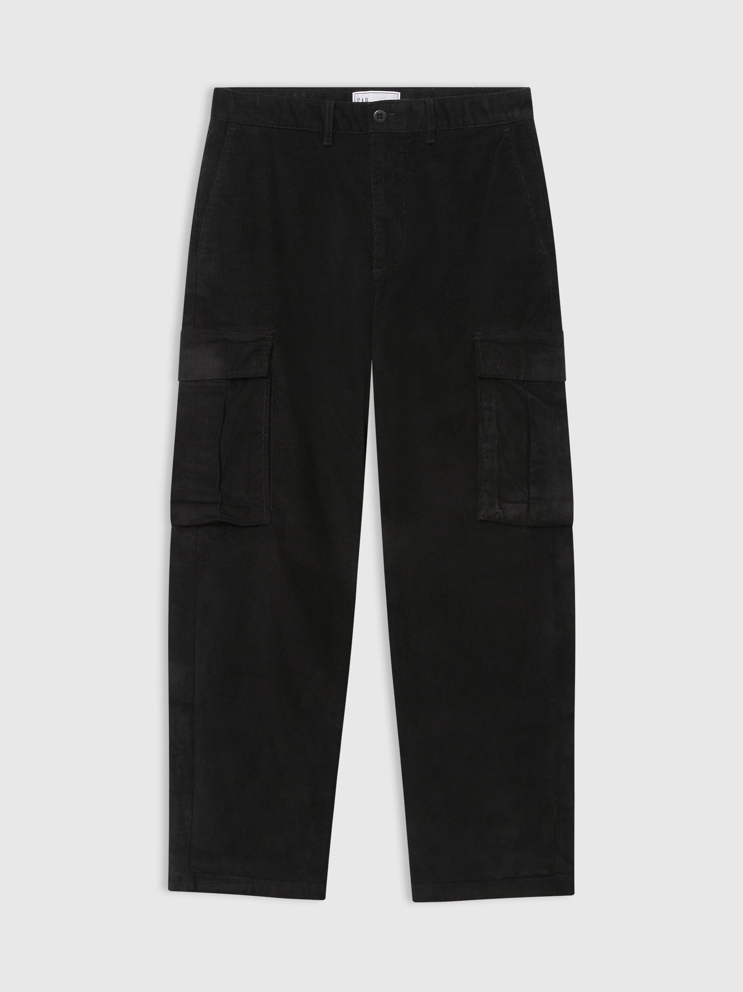 Siyah Kadife Kargo Cord Pantolon