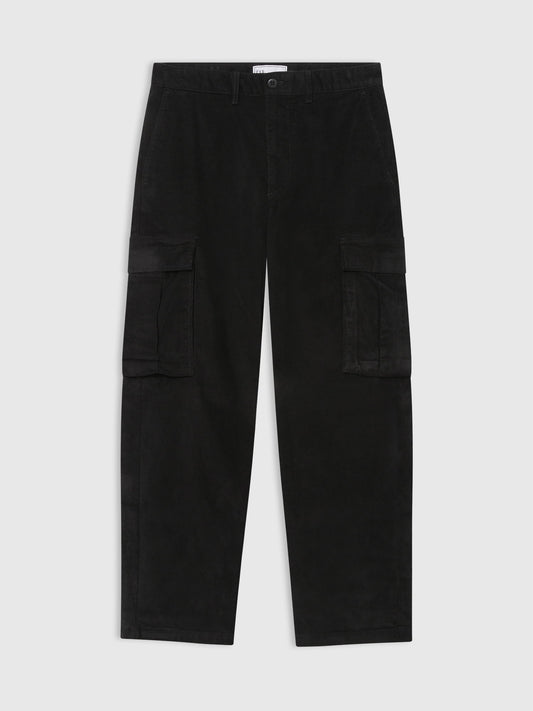 Siyah Kadife Kargo Cord Pantolon