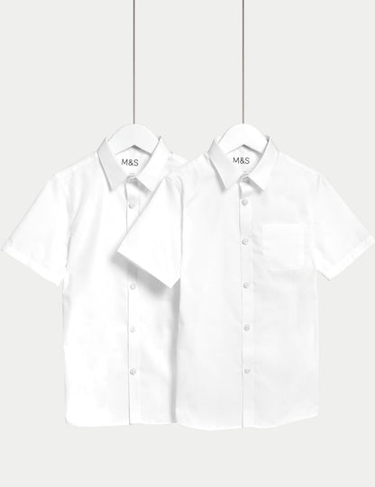 2’li Paket Erkek Çocuk Non-iron Okul Gömleği (2–18 Yaş)