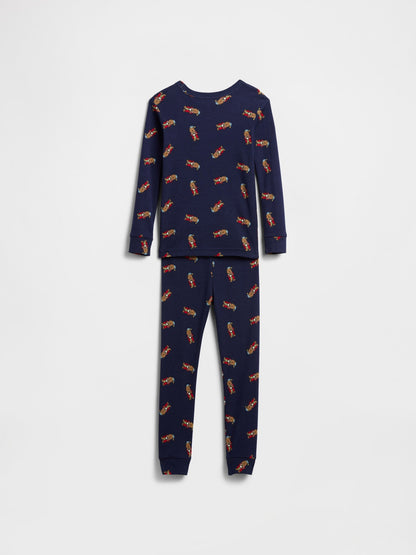 Lacivert %100 Organik Pamuk Brannan Bear Pijama Takımı
