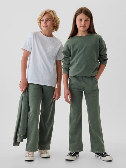 Yeşil Vintage Soft Relaxed Eşofman Altı