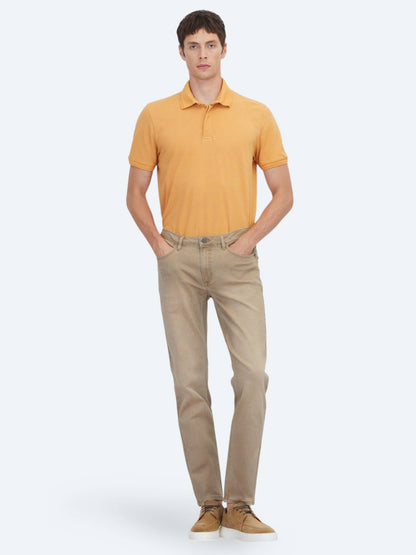 Deve Tüyü Slim Fit Denim Pamuk Karışımlı Pantolon