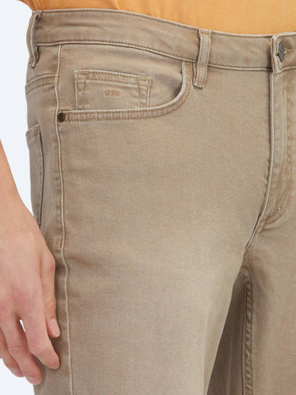 Deve Tüyü Slim Fit Denim Pamuk Karışımlı Pantolon