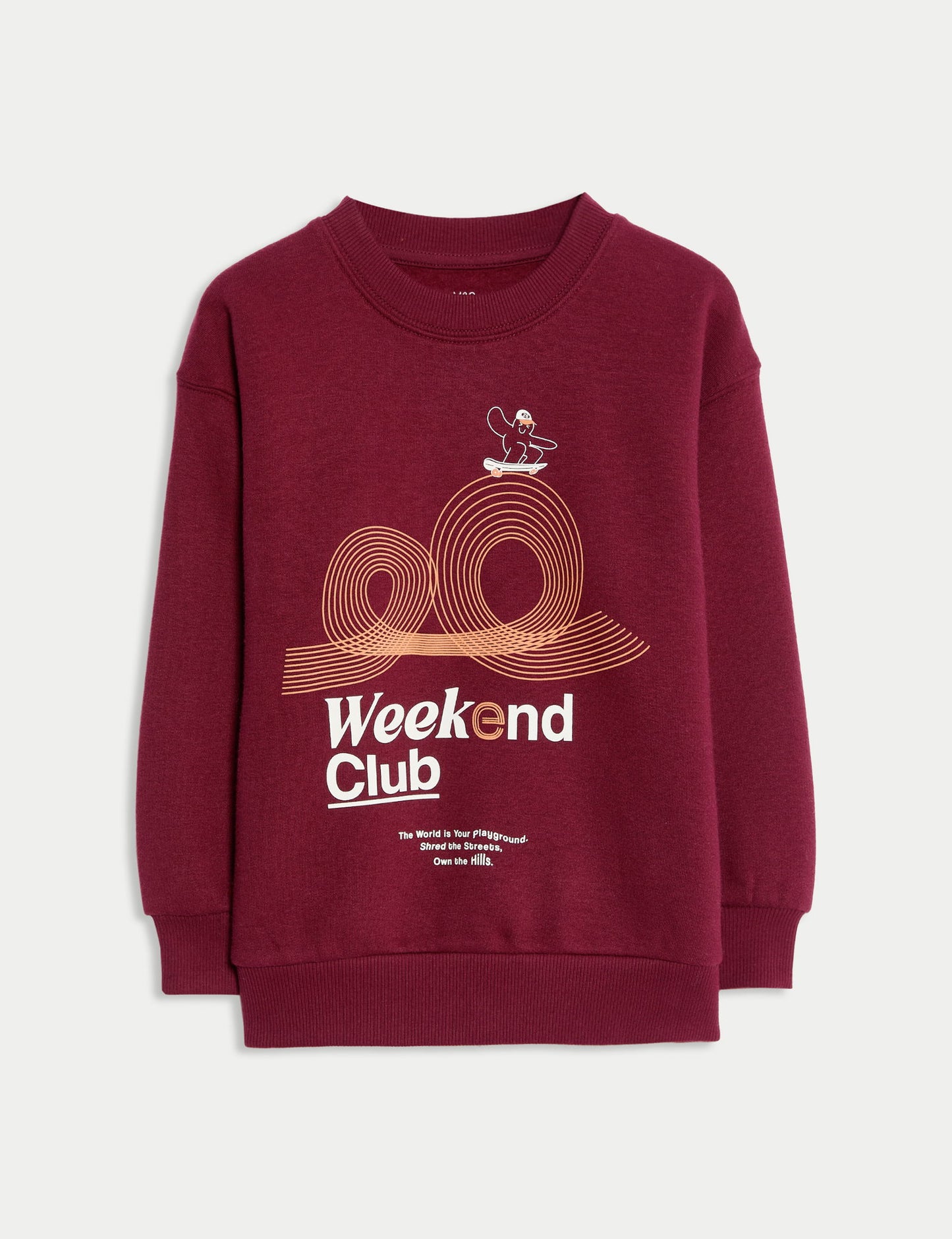 Saf Pamuklu Grafik Sweatshirt (2–8 Yaş)