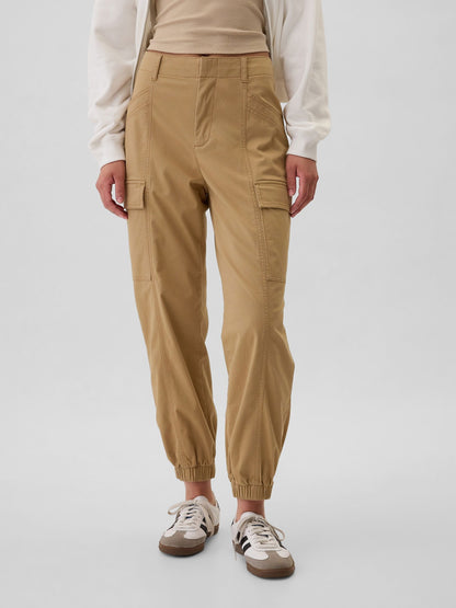 Kahverengi Twill Downtown Jogger Pantolon