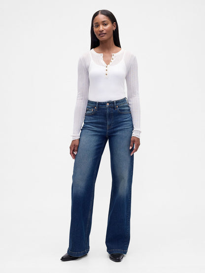 Mavi Curvy High Rise Stride Wide-leg Jean Pantolon
