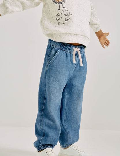 Relaxed Denim Kargo Jean (2-8 Yaş)