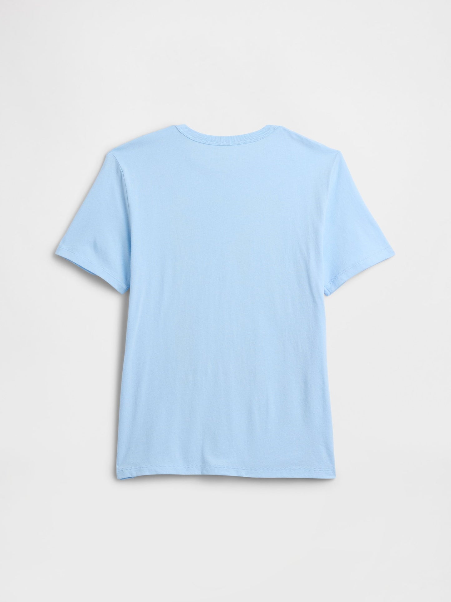 Açık Mavi Grafik Baskılı T-shirt