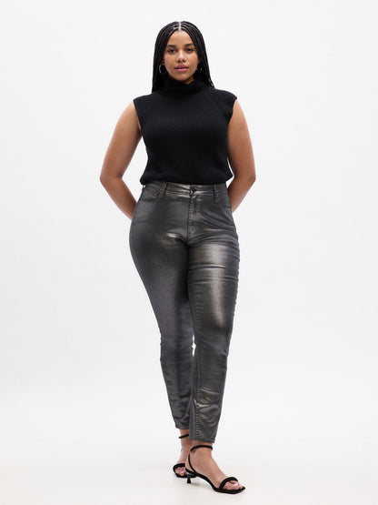 Koyu Gri High Rise Universal Legging Washwell™ Jean Pantolon