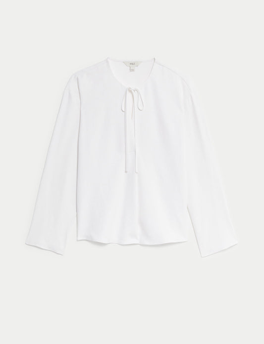 Yaka Detaylı Popover Bluz