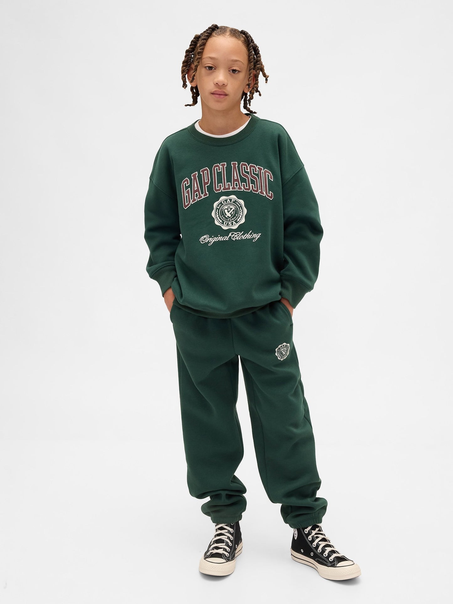 Koyu Yeşil Vintagesoft Relaxed Logo Jogger Eşofman Altı