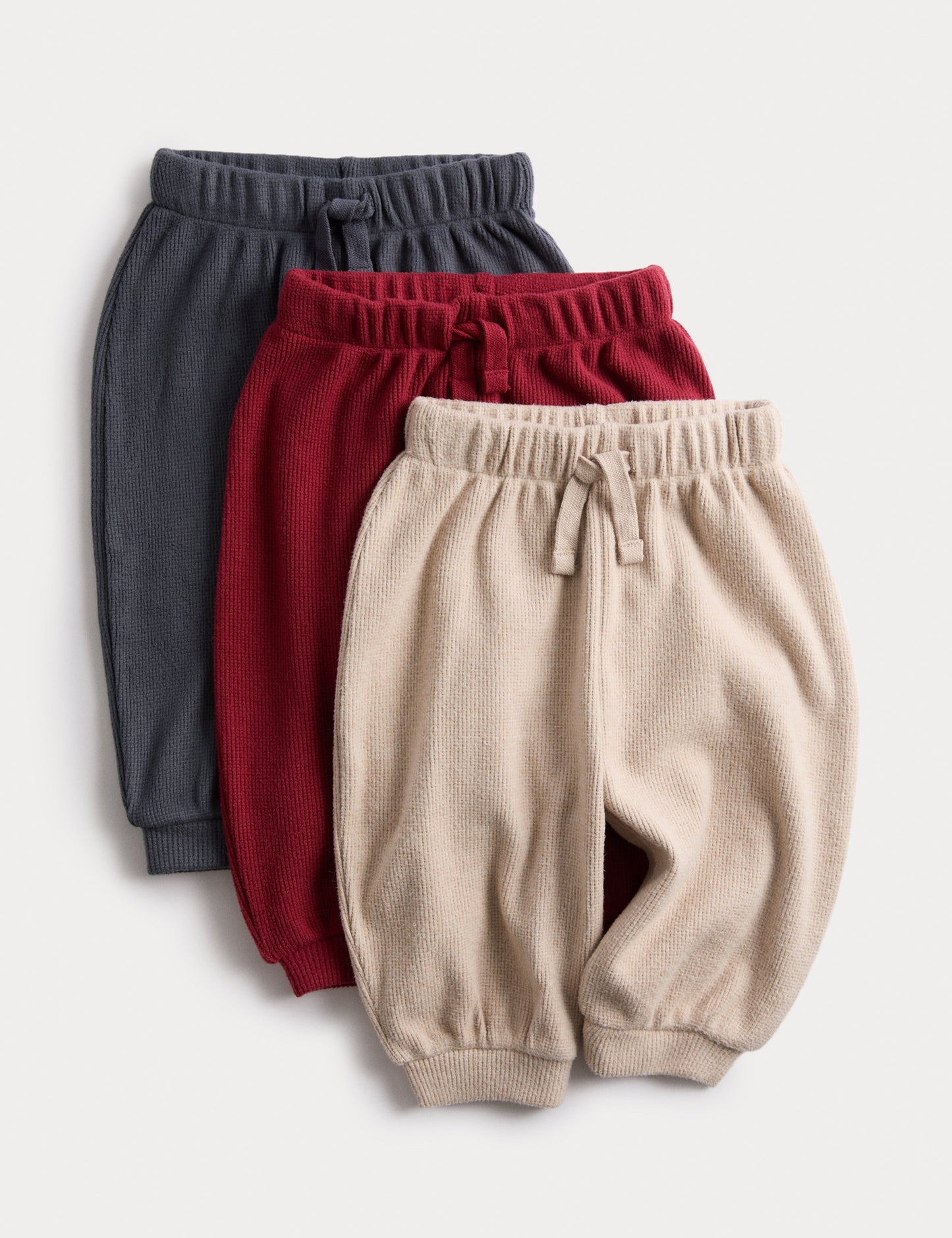 3’lü Waffle Jogger Pantolon (0-3 Yaş)