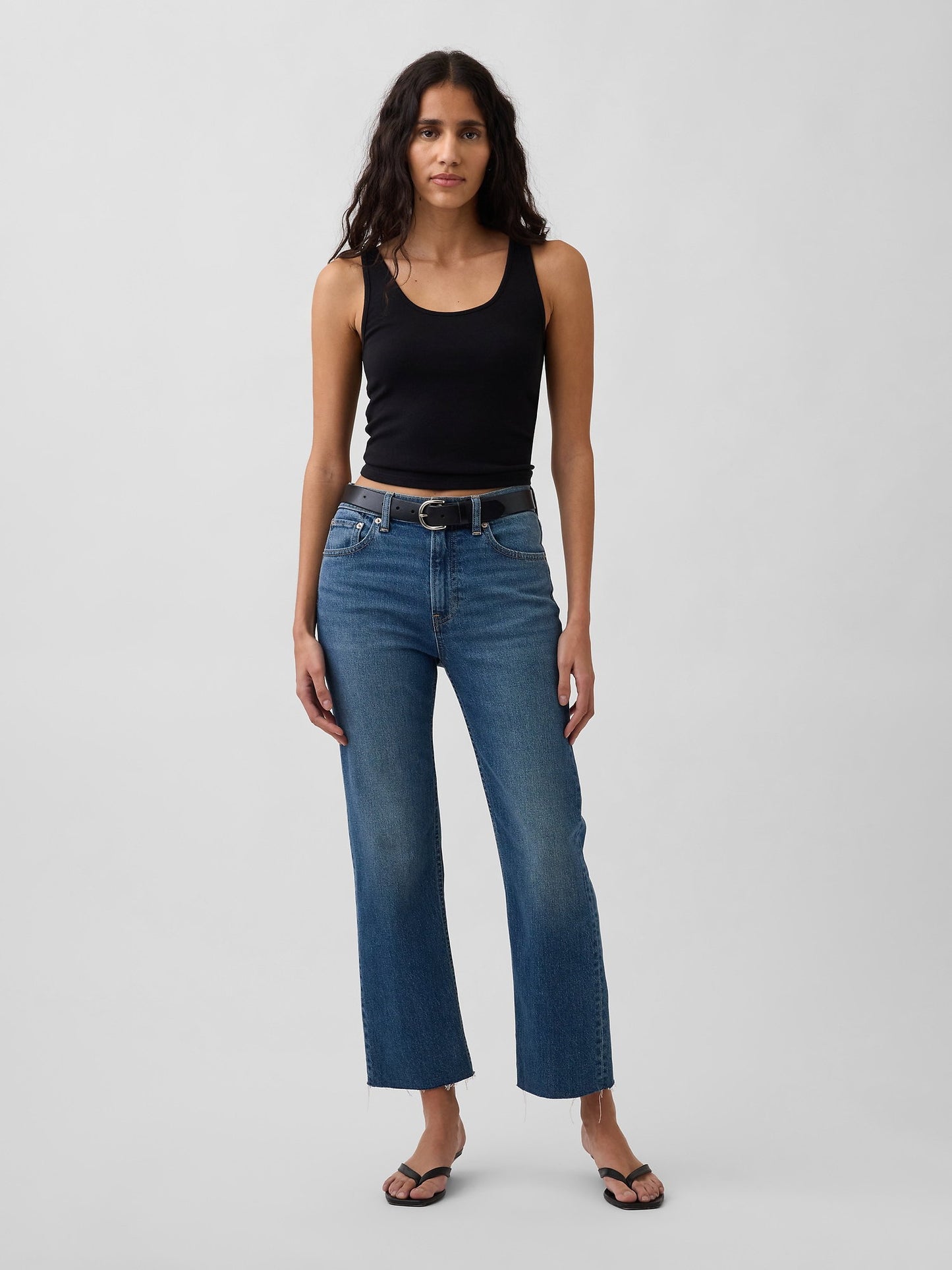 Mavi High Rise ’90s Slim Straight Crop Jean Pantolon