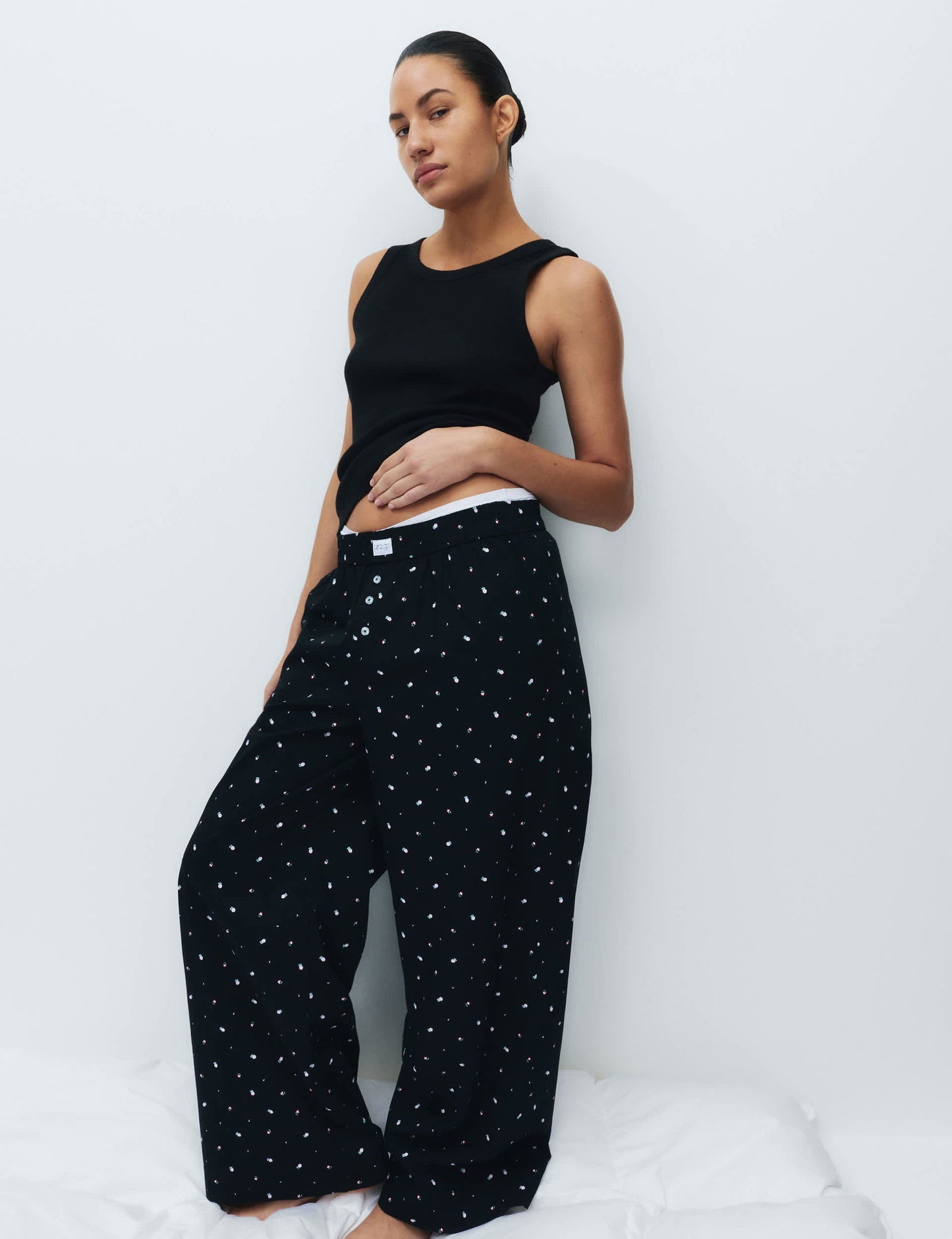 Çiçek Desenli Pijama Altı