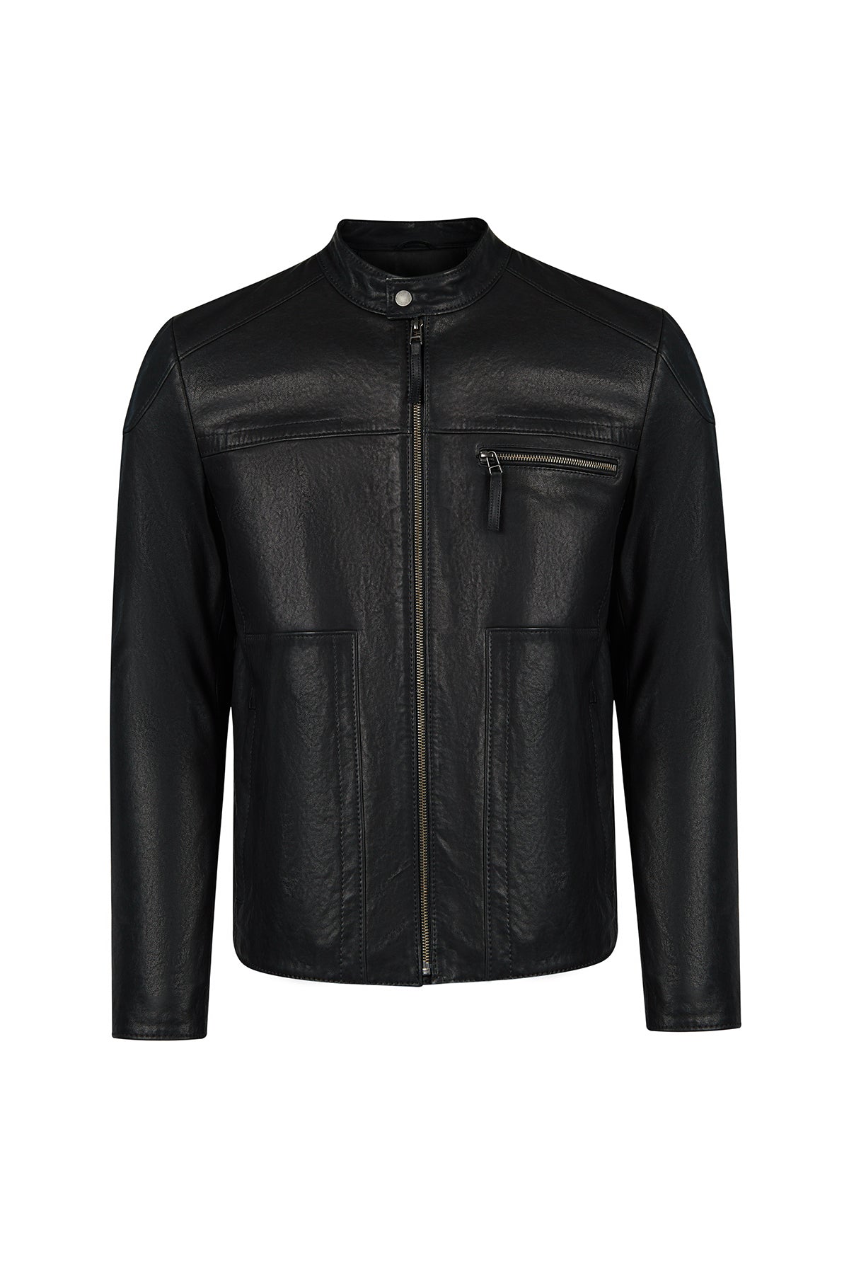 Endrick Erkek Siyah Slim-fit Deri Ceket